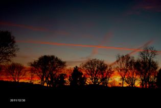Sunset before new years eve 2011 - Copyright Kathleen Gresham Everett
